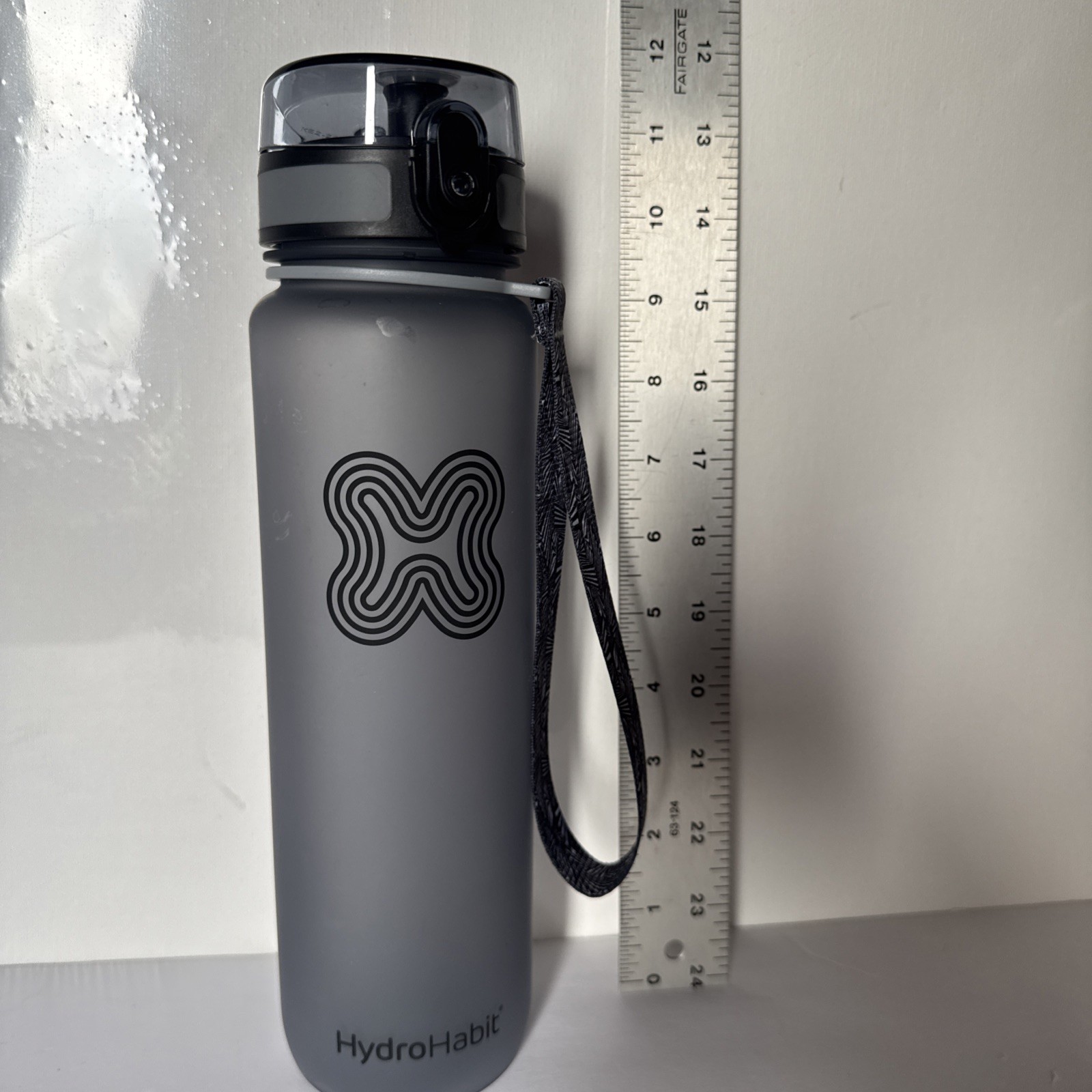 Sports Water Bottle with Time Marker BPA Free,Non Toxic, Flip Top Leak Proof Lid
