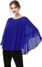 Capes for Womens Casual chiffon shawl Casual Chiffon Cape Sheer shawls and wraps