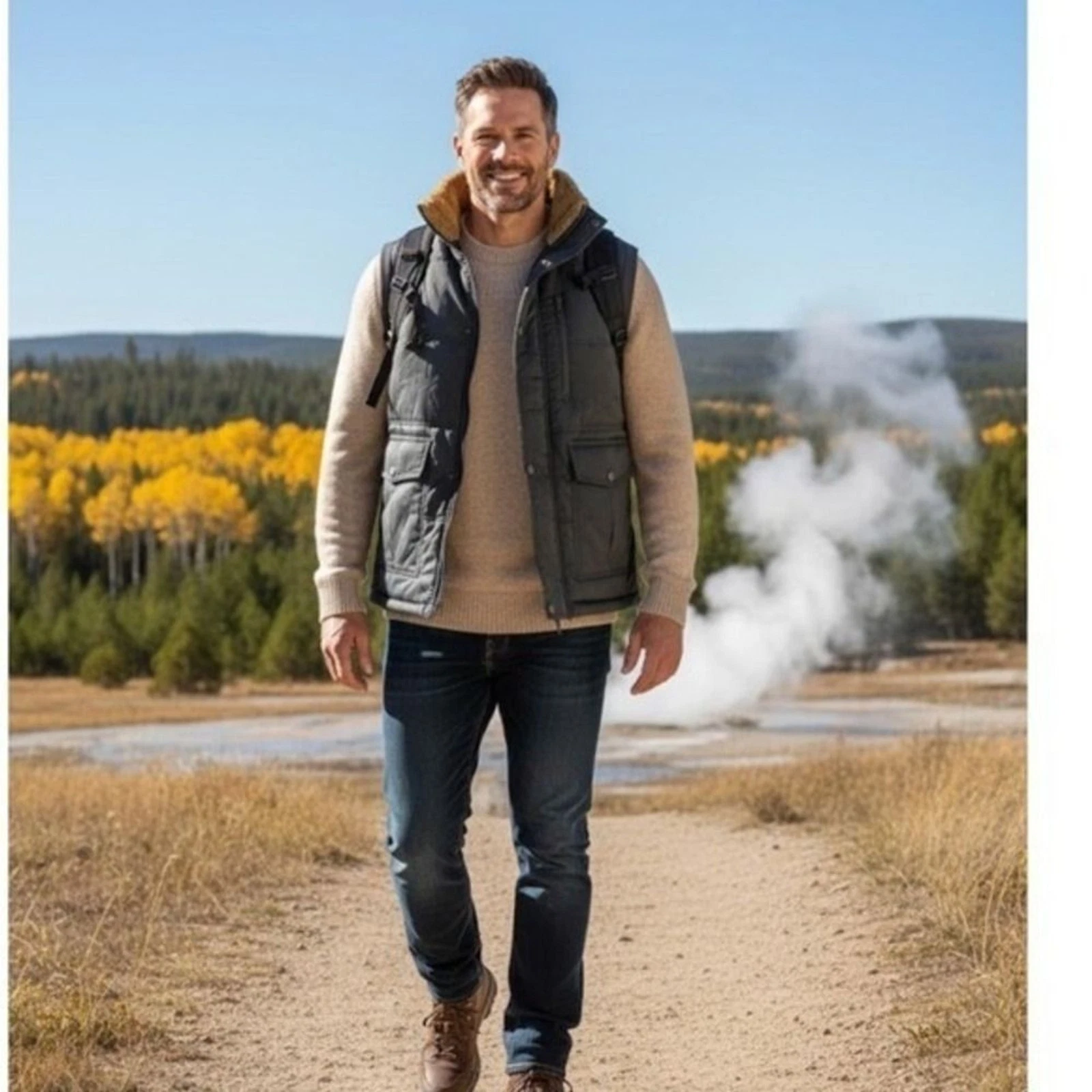 Outdoor Research Mens Puffer Vest Gray Sherpa Lined Zip Pockets Insulated SZ SM