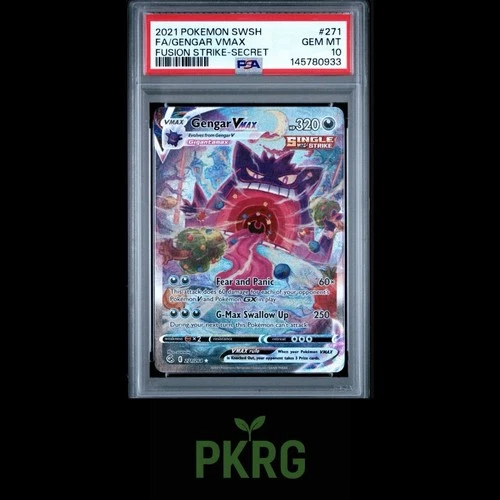 Pokémon Gengar VMAX 271/264 Fusion Strike Secret Rare Alt Art PSA 10 NEW CERT