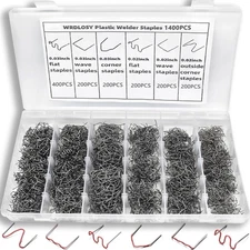 1400PCS Plastic Welding Kit with Storage Box, 6 Different Shapes silver 