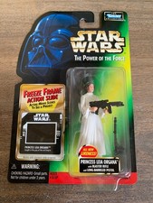 STAR WARS POTF Power Of The Force FREEZE FRAME Card PRINCESS LEIA ORGANA Figure