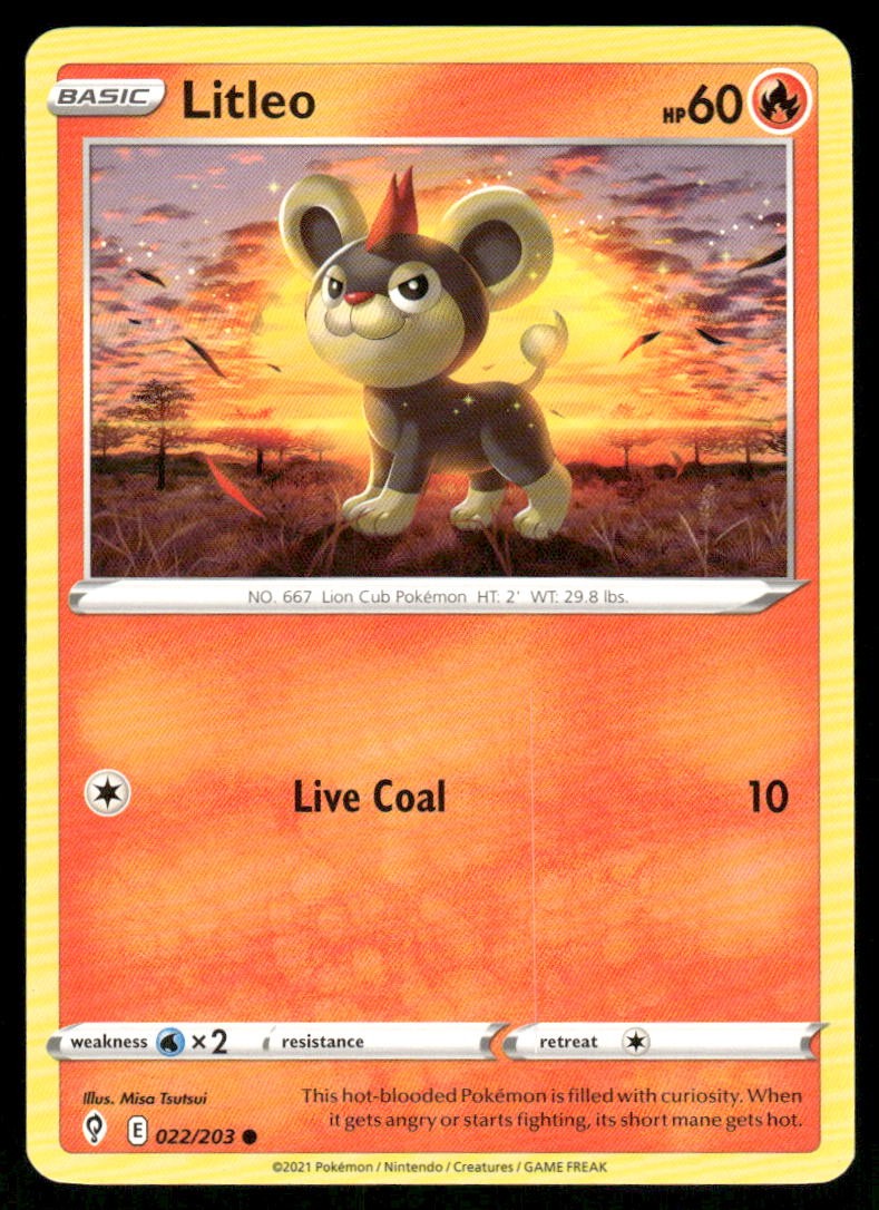 Litleo SWSH07: Evolving Skies [022/203] Common NM Pokemon
