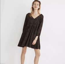 Madewell Oversized Patterned Babydoll Dress Size Small