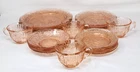 Federal Depression Glass Pink Sharon Cabbage Rose 5pc Place Settings 20pc Set