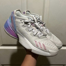 adidas D.O.N. Issue 4 Lightlock Gray/Pink Colorblock Basketball Low Top HR0712