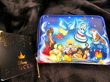 NUEVO CON ETIQUETAS CARTERA DISNEY LOUNGEFLY ALADDIN 30º ANIVERSARIO SM CREMALLERA ALREDEDOR ~ ENVÍO Y DEVOLUCIÓN GRATIS EN EE. UU.