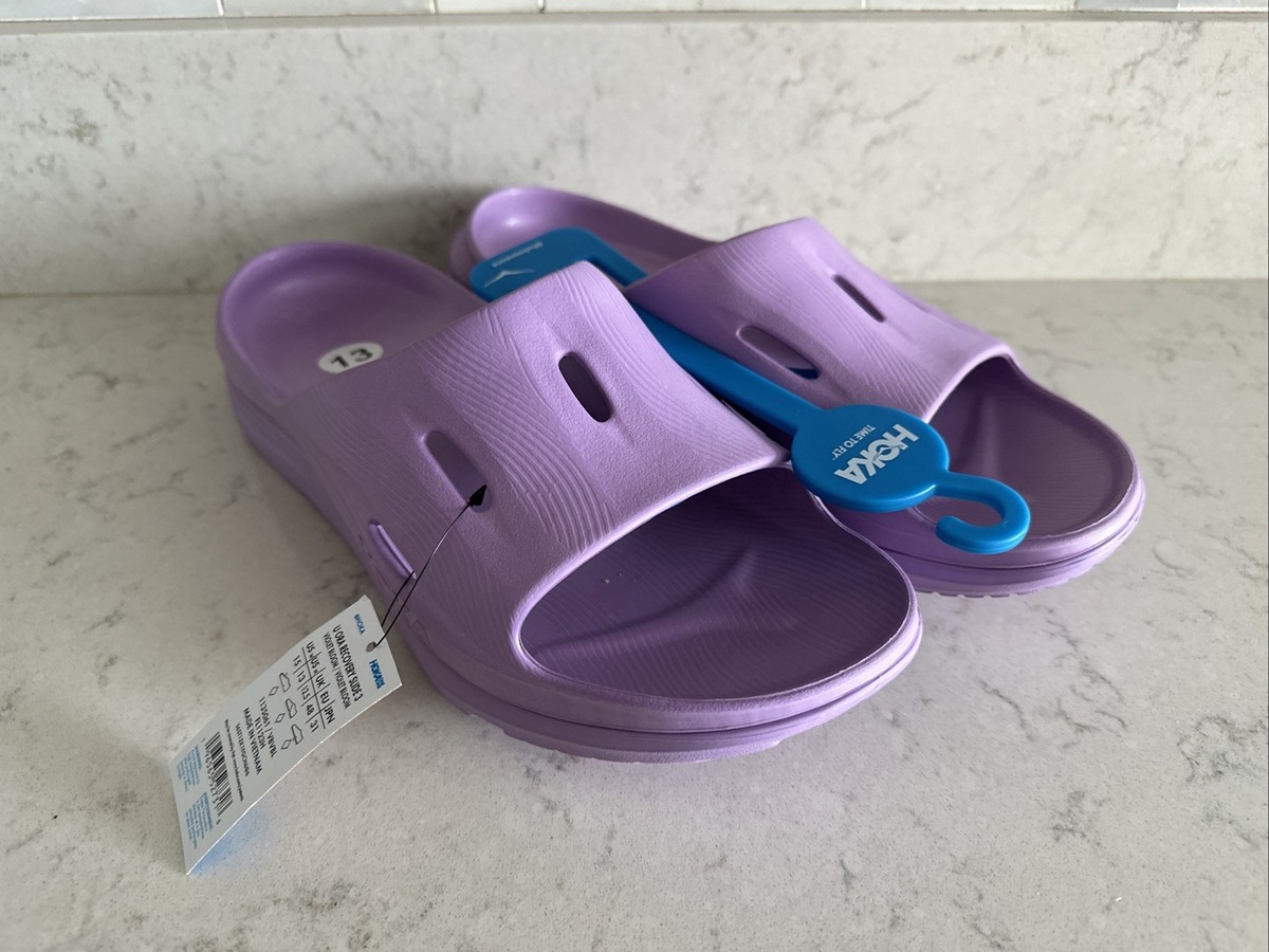 Hoka Ora Luxe Recovery Slides Sandals White Mens Size 13 | eBay