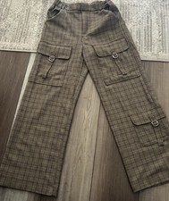 Zara kids size 13/14 plaid pants Trousers Brown