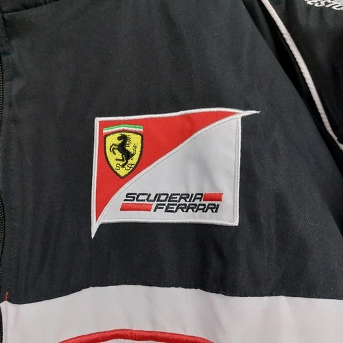 Vintage Scuderia Ferrari Mens Size XL F1 Racing Jacket Bomber Quilted Shell image 4