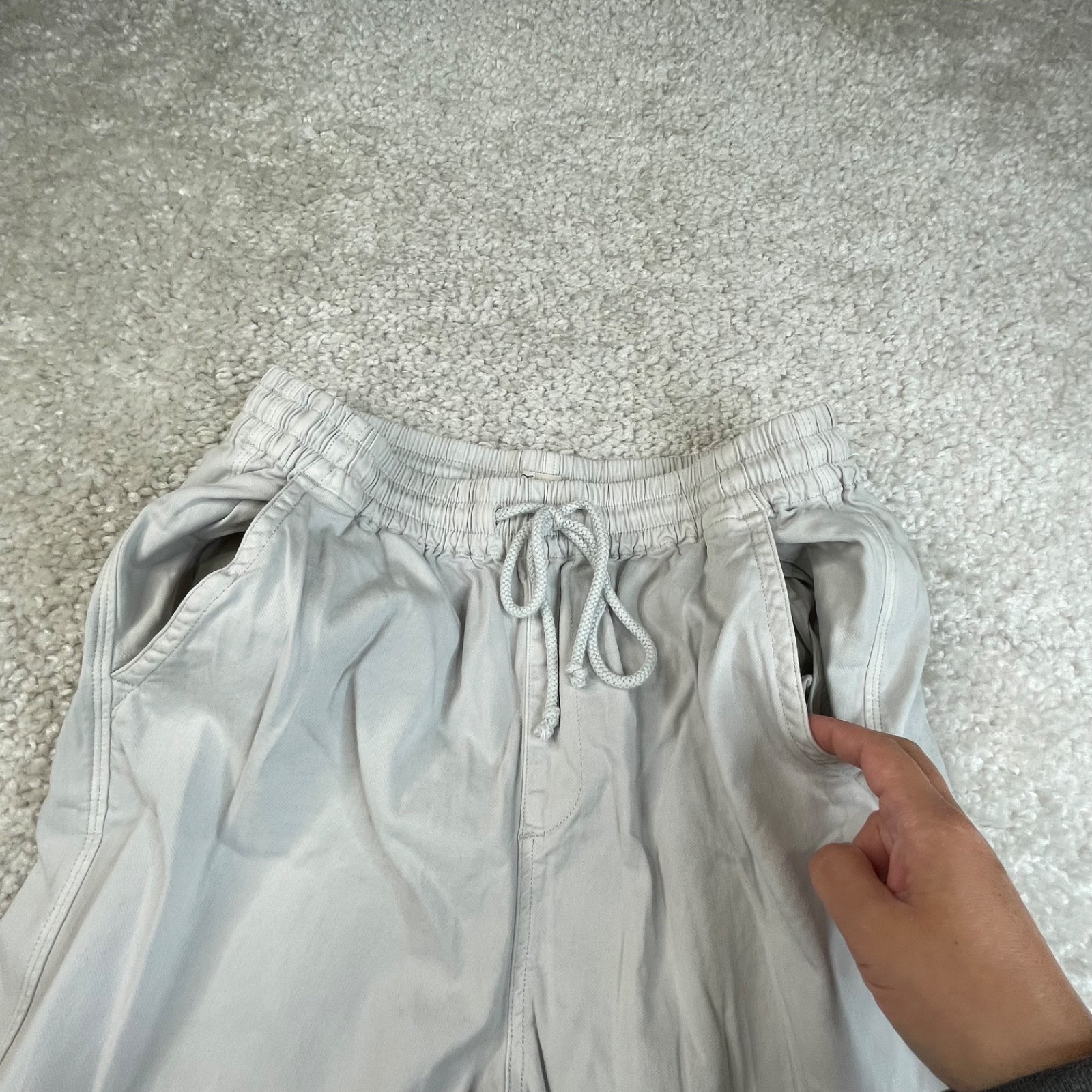 Faherty Essential Drawstring Pants Beige Womens M… - image 5