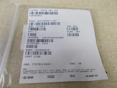 NEW Microchip PIC16F506-I/ST 8-Bit Microcontroller *FREE SHIPPING*