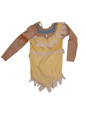 Vtg 90s Pocahontas Child 4/6 Costume Dress Up With Fringe Detail STAIN