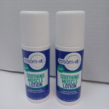 Epsom It Soothing Muscle Lotion Roll On 3 oz Super Concentrated Lotion x 2