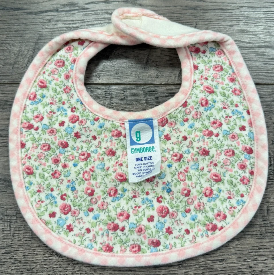 Baby Girl Vintage Gymboree Floral Bib - Image 3 of 3