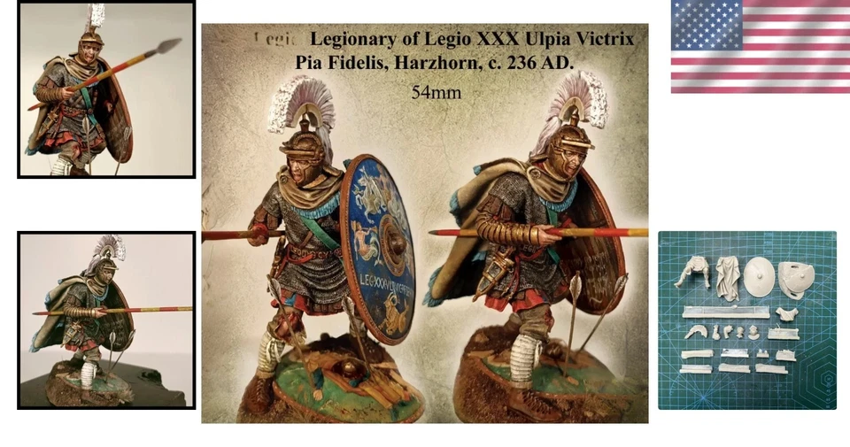 1/32 Resin Figure Assembled Model Kit Ancient European Soldier Hobby Collecti... - Image 2 of 4