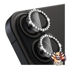 NEW LanQii Camera Cover for iPhone 17 16 16 Plus Diamond Lens Protector Black