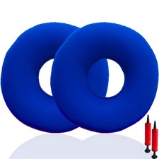 2 Pack Donut Pillow for Tailbone Pain, Inflatable Cushion Seat Blue