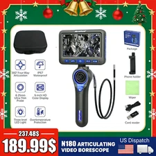 Endoscope Camera 1080P HD Four way 360° Handheld Borescope Camera w/6 LED 6.25mm