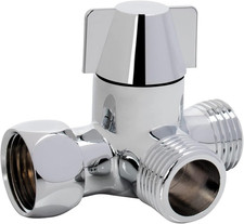 Solid Brass G1/2" Shower Arm, 3-Way Diverter Valve for Handheld and Fixed Spray