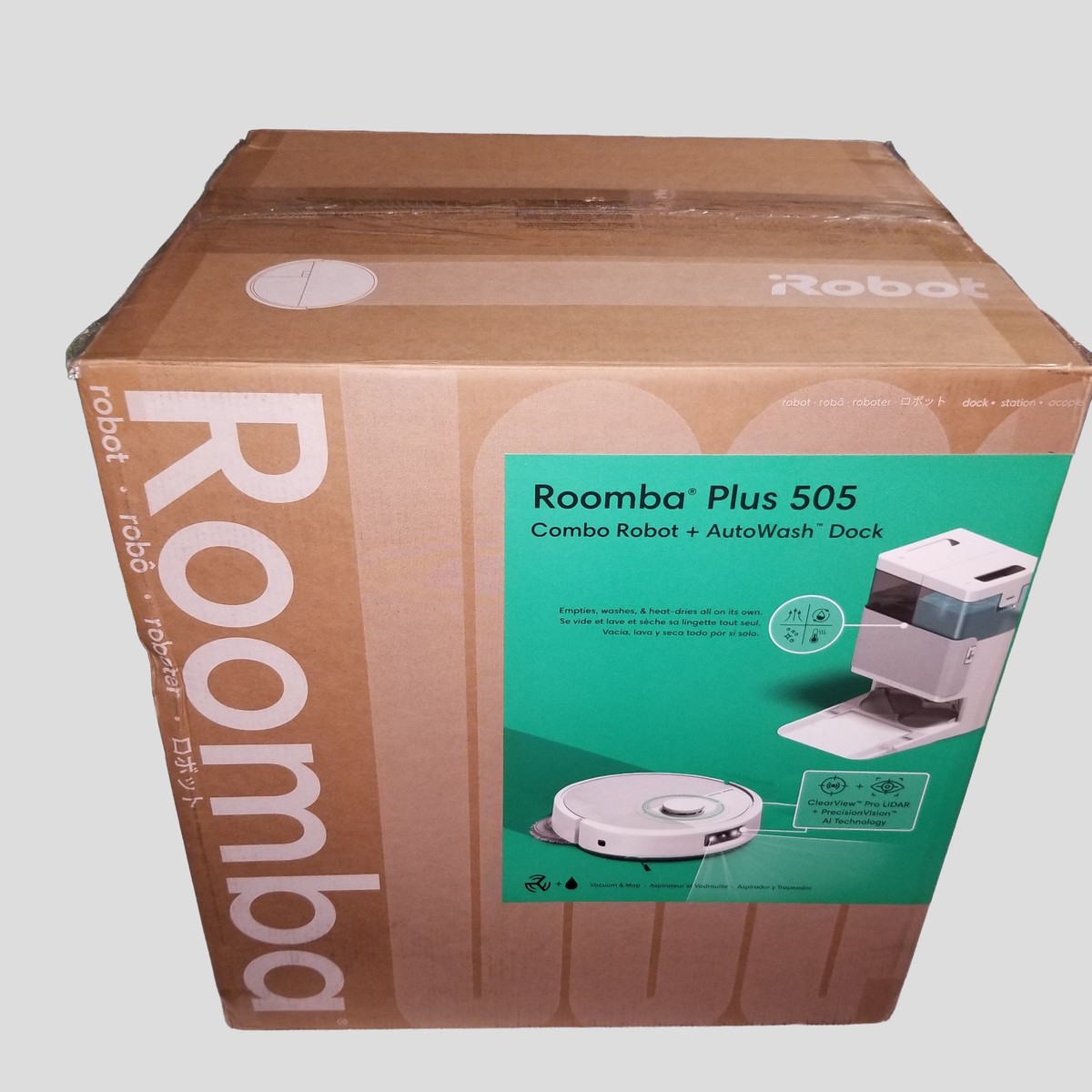 iRobot Roomba Plus 505 Combo Robot Vacuum & Mop + AutoWash Dock
