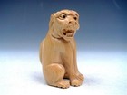 Japanese Boxwood Hand Carved Netsuke Sculpture Furious Tiger Sits Up #02192401 — photo 4