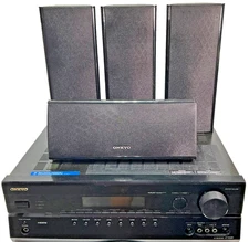 Onkyo HT-R680 Surround Sound AV Receiver HDMI/Remote/4speakers bundletested Work
