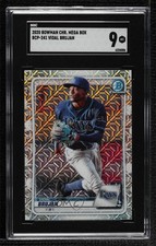 2020 Bowman Chrome Prospects Mega Box Mojo Refractor Vidal Brujan SGC 9 0i76