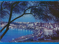 Angola, Luanda, Vista nocturna sobre a Baia, Portugal colonial 1970s postcard