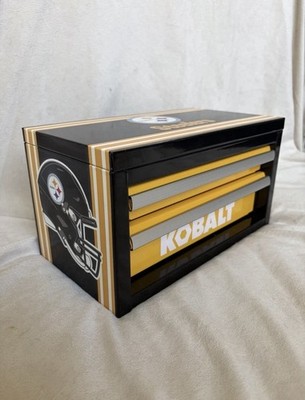 LOWES  KOBALT NFL MINI TOOL BOX. SOLD OUT ON THE WEBSITE. PITTSBURGH STEELERS