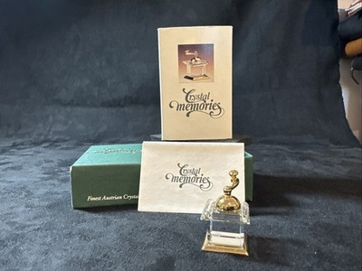 Swarovski Crystal Memories Mini Figurine Gold Plated Coffee Mill/Grinder