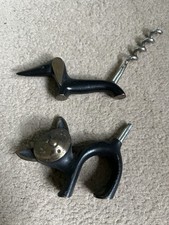 Vintage Brass Novelty Cat & Dog Cork screws
