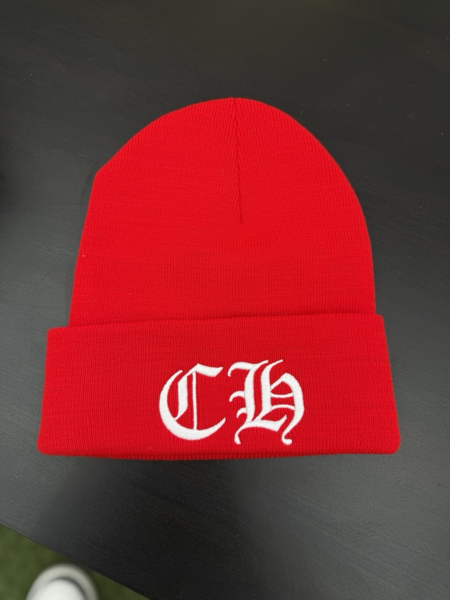 Chrome Hearts Red White Beanie RARE 100% Authentic Exclusive