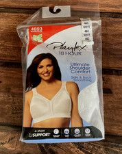Playtex 18 Hour Ultimate Shoulder Comfort 4-Way TruSupport 46C White Wire Free