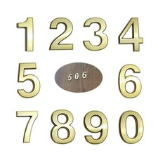 10 Pcs 3D Mailbox Numbers 0-9,Gold ,2 Inch Self Adhesive House Numbers Sticker