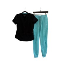 NWT Fabletics Scrub Set Method 2-Pocket Top/On-Call Jogger Womens XS READ