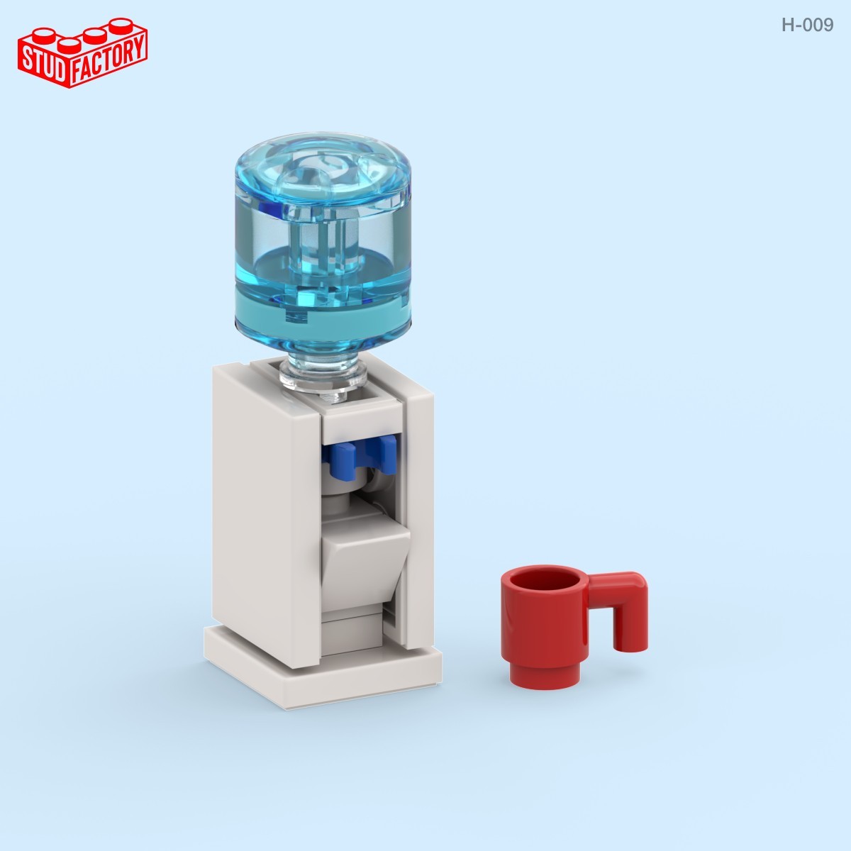 Office Water Dispenser (Mini-Figure Scale) – Custom Lego Kit