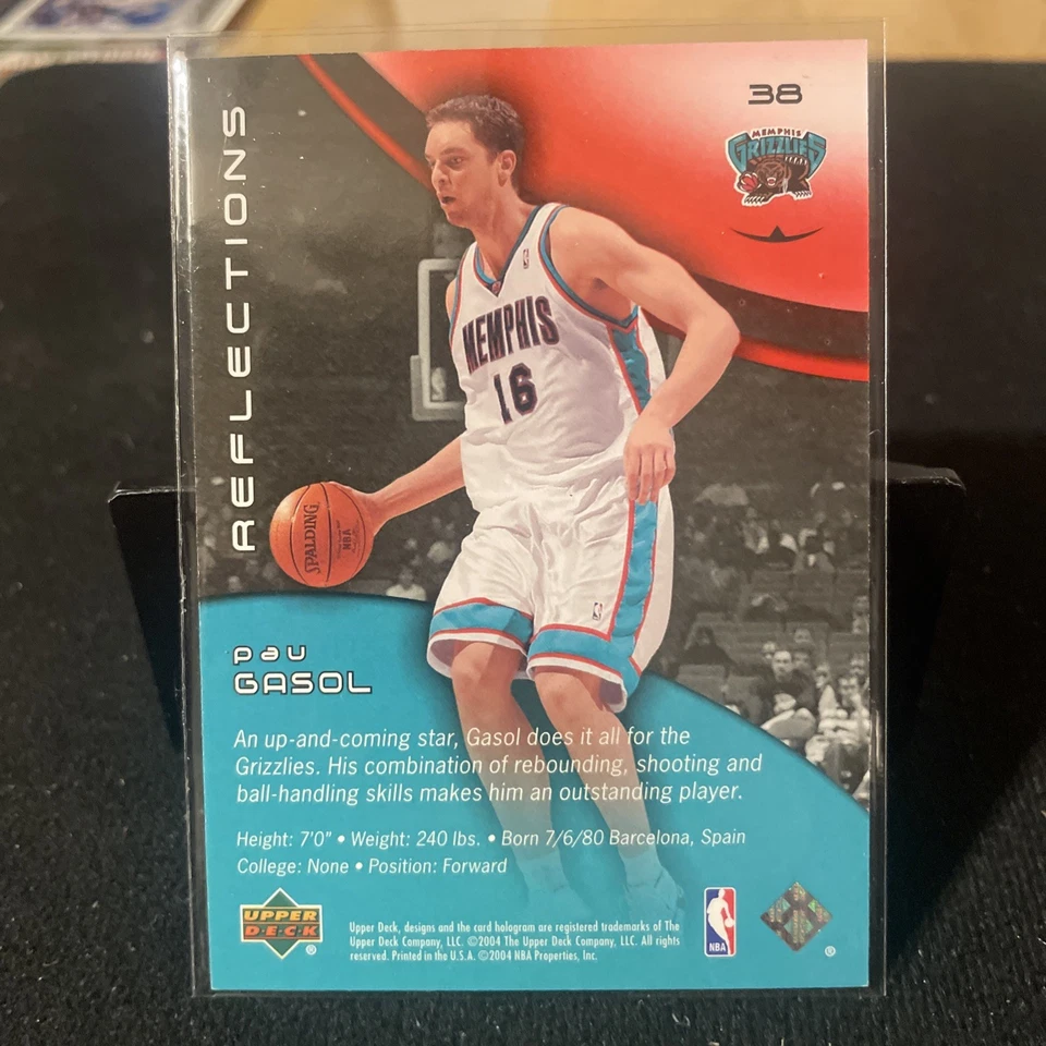 2004 Upper Deck Reflections #38 Pau Gasol Grizzlies /500 - Image 2 of 2