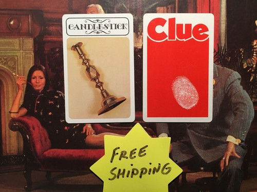 Clue 1972 Suspects Weapons Rooms Cards YOU PICK Game Replacement Cards - Picture 10 of 23