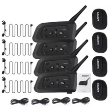 4pcs Full Duplex Football Referee Bluetooth Headset Intercom Talk Same Time