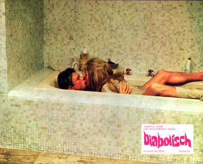 DIABOLISCH Britt Ekland Hardy Krüger AUSHANGFOTO #6 Ger LC Night Hair Child ´73