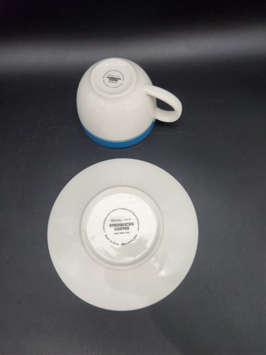 Starbucks Ornament/Noel Holiday Demitasse Cups and Saucers Set of Four 2006 NWT - Picture 10 of 20