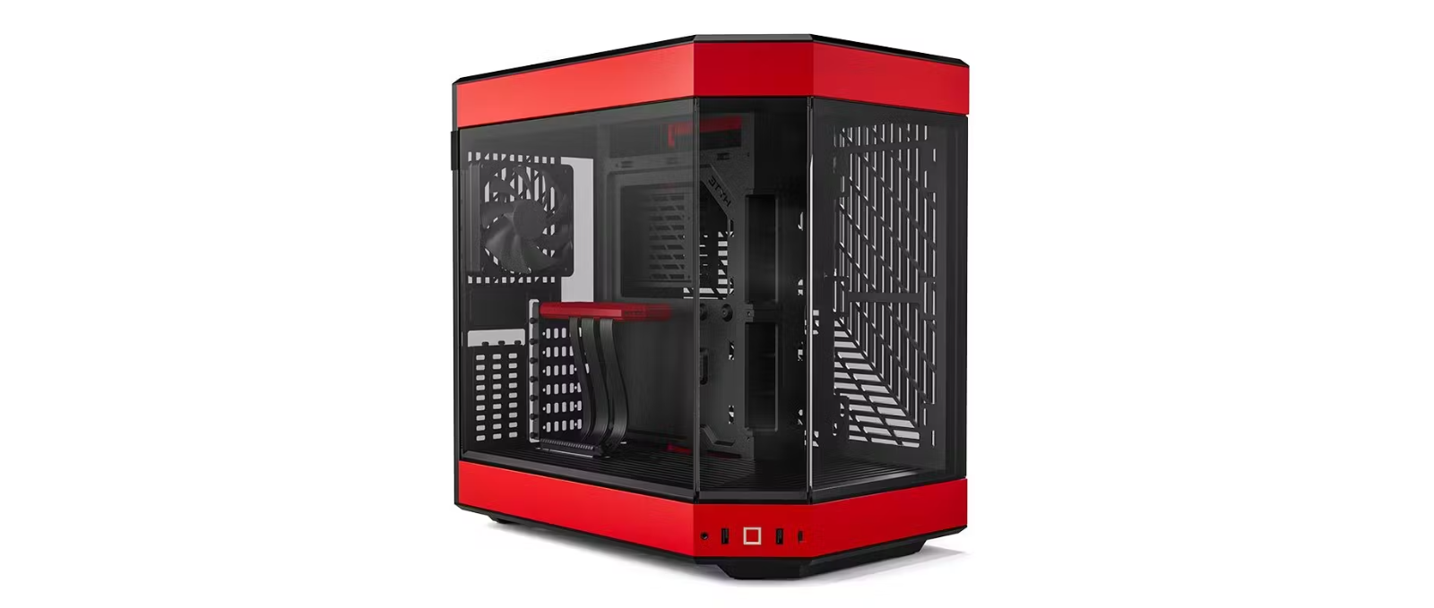 Hyte Y60 Mid Tower ATX Case Black Cherry (E-ATX/ATX/M-ATX/M-ITX) Panoramic USB-C