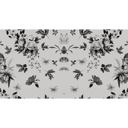 Fototapete Blüten Rosen grau schwarz Premium Vlies Walls by Patel (23,69€/1qm) - Bild 2 von 3