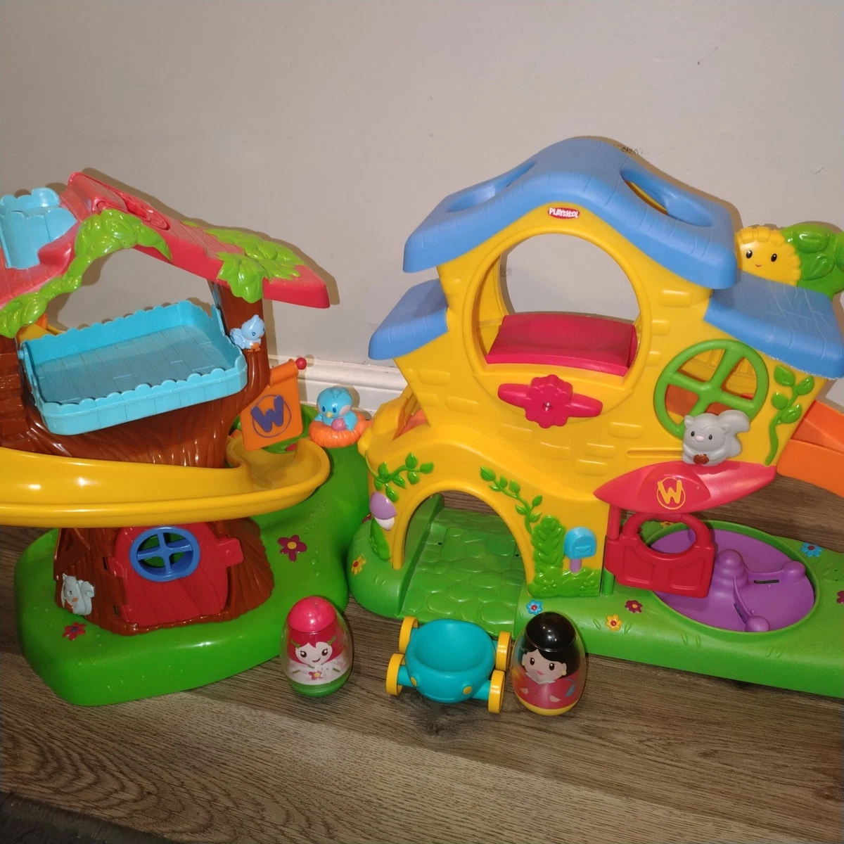 Playskool Weebles Wobble Turn N Tumble Musical Tree House Playset