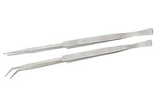 Hawk S9520  12 2 Pc Extra Long 12" Tweezers Set   Stainless Steel Crafts  Repair