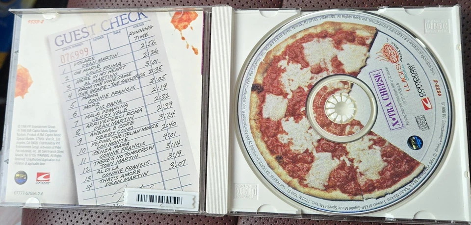X-tra Cheese The Best Italian Songs Luigi’s Original Pizza Disc (CD RARE) - Image 3 of 3