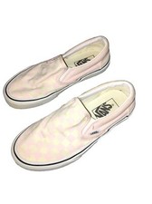 Vans Checker Board Slip On Shoes Size Men 4 Women 5.5 Pink White Checkered
