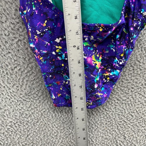 The Finals Swimwear Girls 26 Purple Rainbow Foil One Piece New $39.99 - Picture 5 of 14