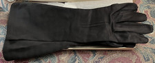 Christian Dior Sea Island Cotton 14  Size 6.5 Long Black Vintage Gloves, France